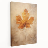 Golden Maple Leaf - Thanksgiving Art Prints Canvas