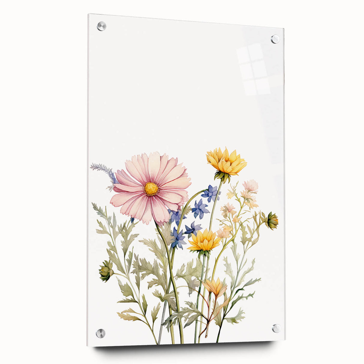 Spring Wildflower Girls Room Wall Art – Floral Nursery Print