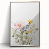 Spring Wildflower Girls Room Wall Art – Floral Nursery Print