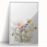 Spring Wildflower Girls Room Wall Art – Floral Nursery Print