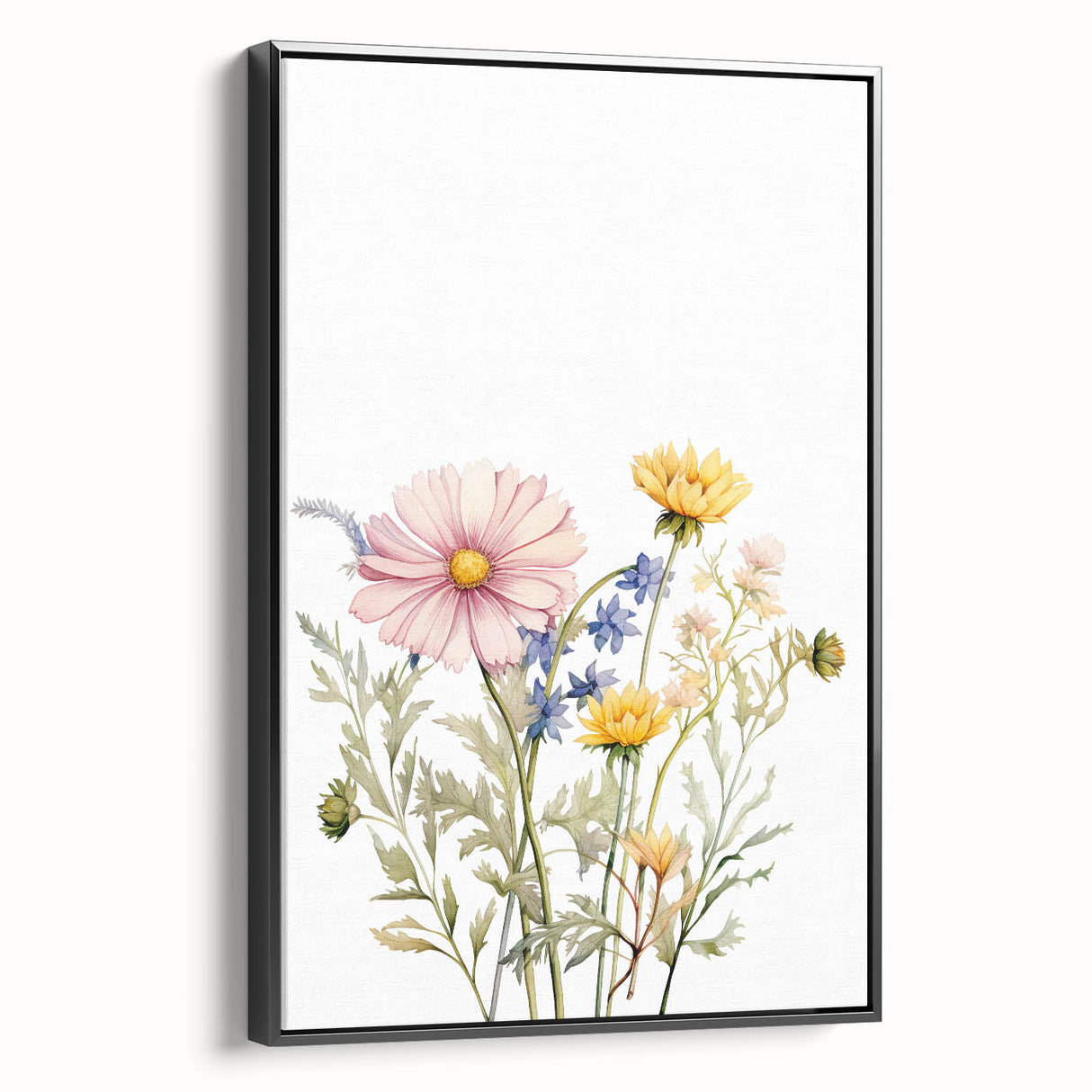 Spring Wildflower Girls Room Wall Art – Floral Nursery Print