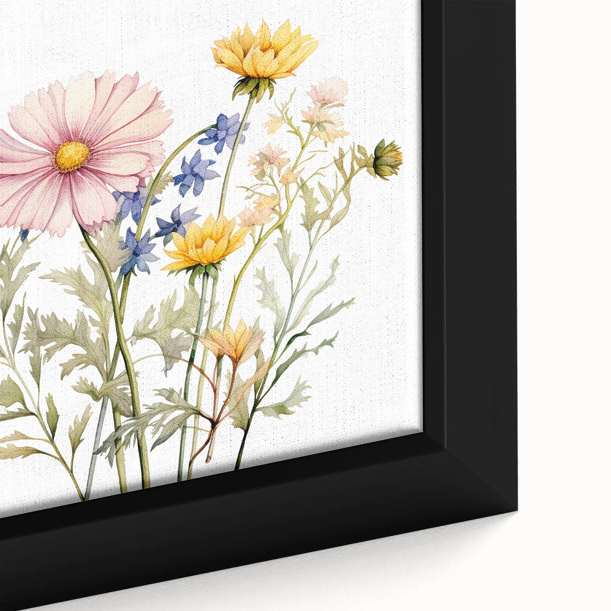 Spring Wildflower Girls Room Wall Art – Floral Nursery Print