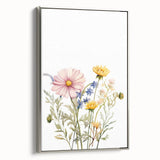 Spring Wildflower Girls Room Wall Art – Floral Nursery Print