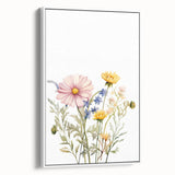 Spring Wildflower Girls Room Wall Art – Floral Nursery Print