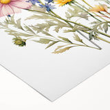 Spring Wildflower Girls Room Wall Art – Floral Nursery Print