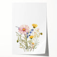 Spring Wildflower Girls Room Wall Art – Floral Nursery Print
