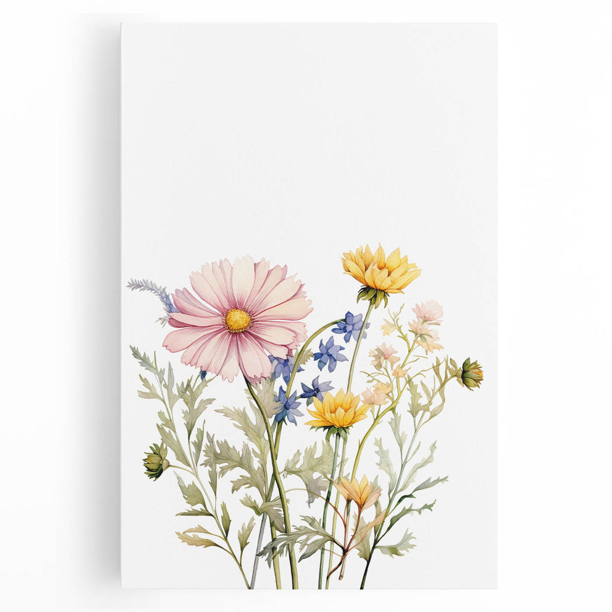 Spring Wildflower Girls Room Wall Art – Floral Nursery Print
