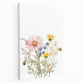 Spring Wildflower Girls Room Wall Art – Floral Nursery Print