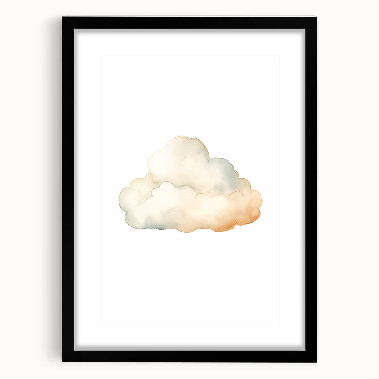 Soft Watercolor Cloud Nursery Wall Art - Baby Room Decor
