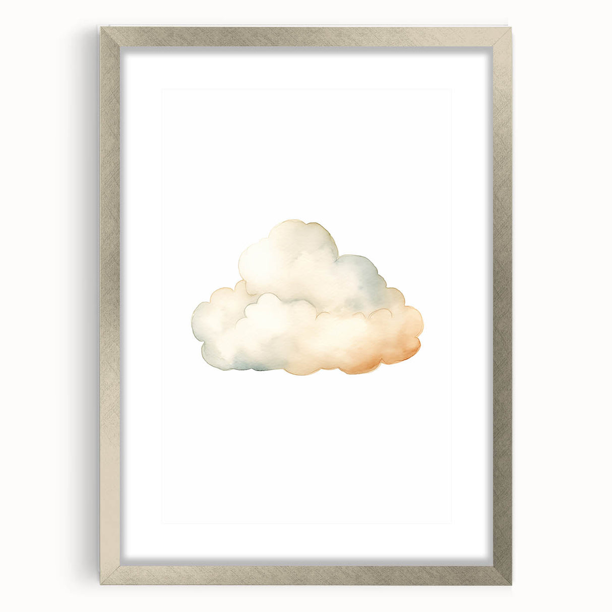 Soft Watercolor Cloud Nursery Wall Art - Baby Room Decor