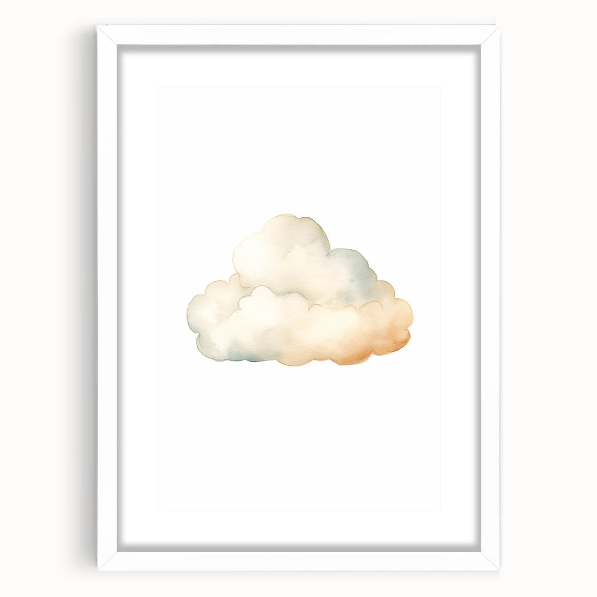 Soft Watercolor Cloud Nursery Wall Art - Baby Room Decor