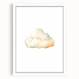 Soft Watercolor Cloud Nursery Wall Art - Baby Room Decor