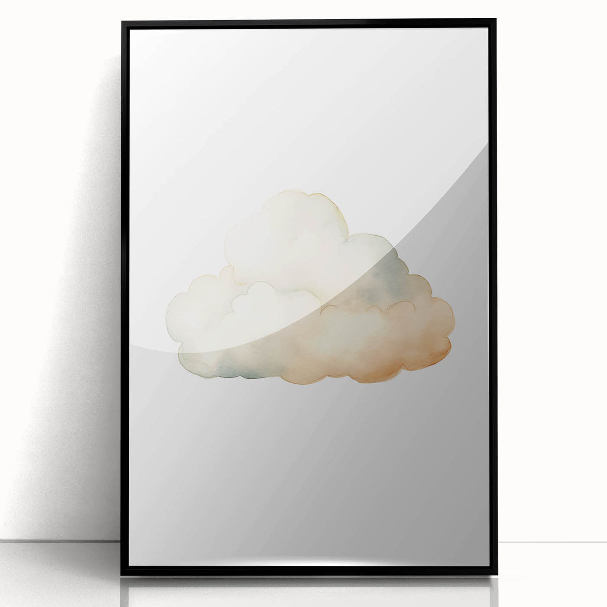 Soft Watercolor Cloud Nursery Wall Art - Baby Room Decor