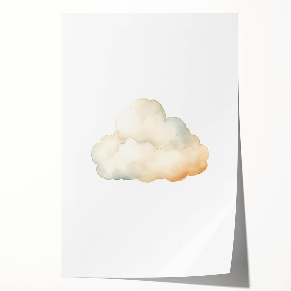 Soft Watercolor Cloud Nursery Wall Art - Baby Room Decor
