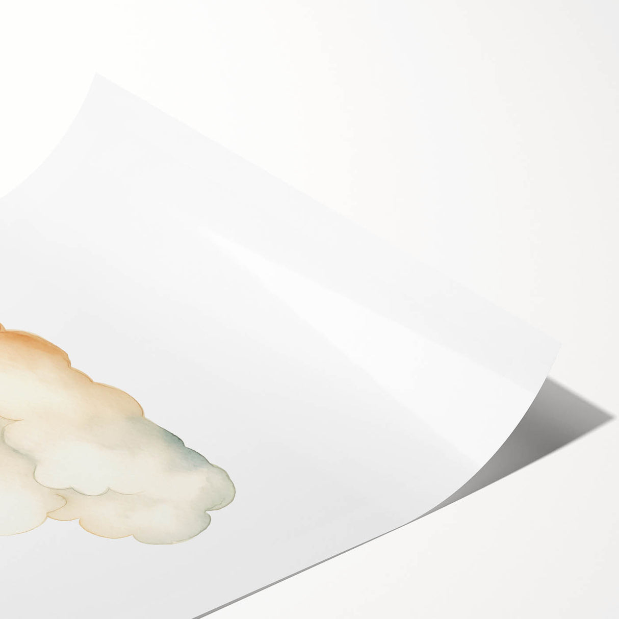 Soft Watercolor Cloud Nursery Wall Art - Baby Room Decor