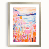 Children’s Wall Art Prints - Vibrant Floral Lakeside Scene