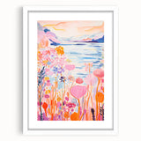 Children’s Wall Art Prints - Vibrant Floral Lakeside Scene