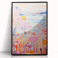 Children’s Wall Art Prints - Vibrant Floral Lakeside Scene