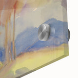 Soft Autumn Meadow - Tranquil Modern Art Print of Birch Trees in Pastels