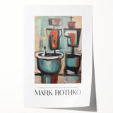 Extra large rolled print of a Rothko-inspired abstract with deep red and orange tones, ideal for art wall dining room.