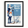 Montreal Winter Sports Retro Poster | Vintage Skiing Art Print
