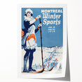Montreal Winter Sports Retro Poster | Vintage Skiing Art Print