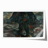 Realism Art Print – Miner | Dark and Atmospheric Industrial Scene