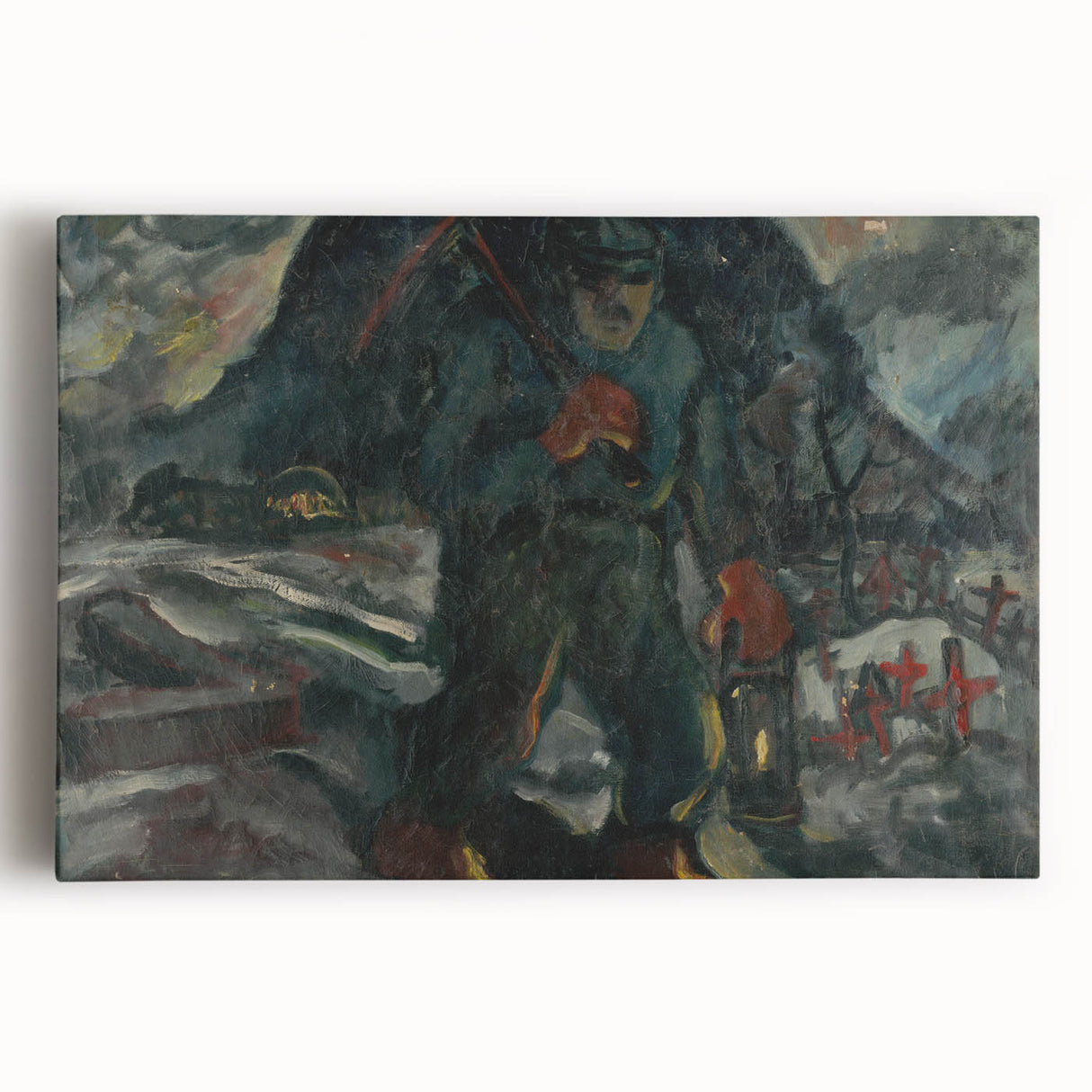 Realism Art Print – Miner | Dark and Atmospheric Industrial Scene
