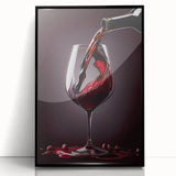 Luxury Wine Pour - Canvas Kitchen Art for Elegant Spaces