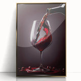 Luxury Wine Pour - Canvas Kitchen Art for Elegant Spaces