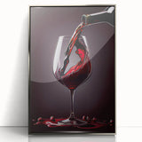 Luxury Wine Pour - Canvas Kitchen Art for Elegant Spaces