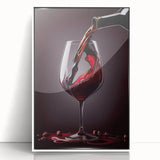 Luxury Wine Pour - Canvas Kitchen Art for Elegant Spaces
