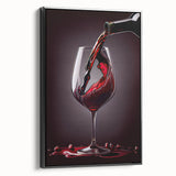 Luxury Wine Pour - Canvas Kitchen Art for Elegant Spaces