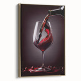 Luxury Wine Pour - Canvas Kitchen Art for Elegant Spaces