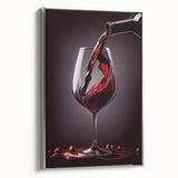 Luxury Wine Pour - Canvas Kitchen Art for Elegant Spaces