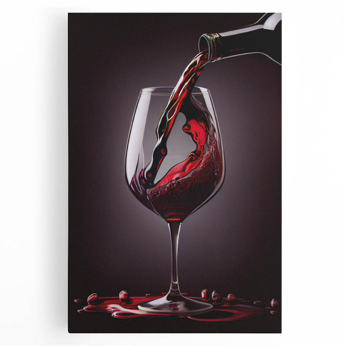 Luxury Wine Pour - Canvas Kitchen Art for Elegant Spaces