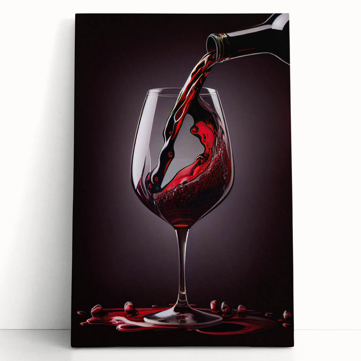 Luxury Wine Pour - Canvas Kitchen Art for Elegant Spaces