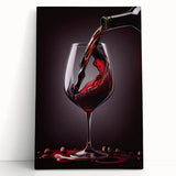 Luxury Wine Pour - Canvas Kitchen Art for Elegant Spaces