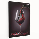 Luxury Wine Pour - Canvas Kitchen Art for Elegant Spaces