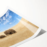 Extra large wall art featuring a line art design of flowers in black on a white background.