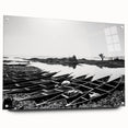 Acrylic print of an abstract African landscape in earth tones, suitable for bedroom or dining room decor.