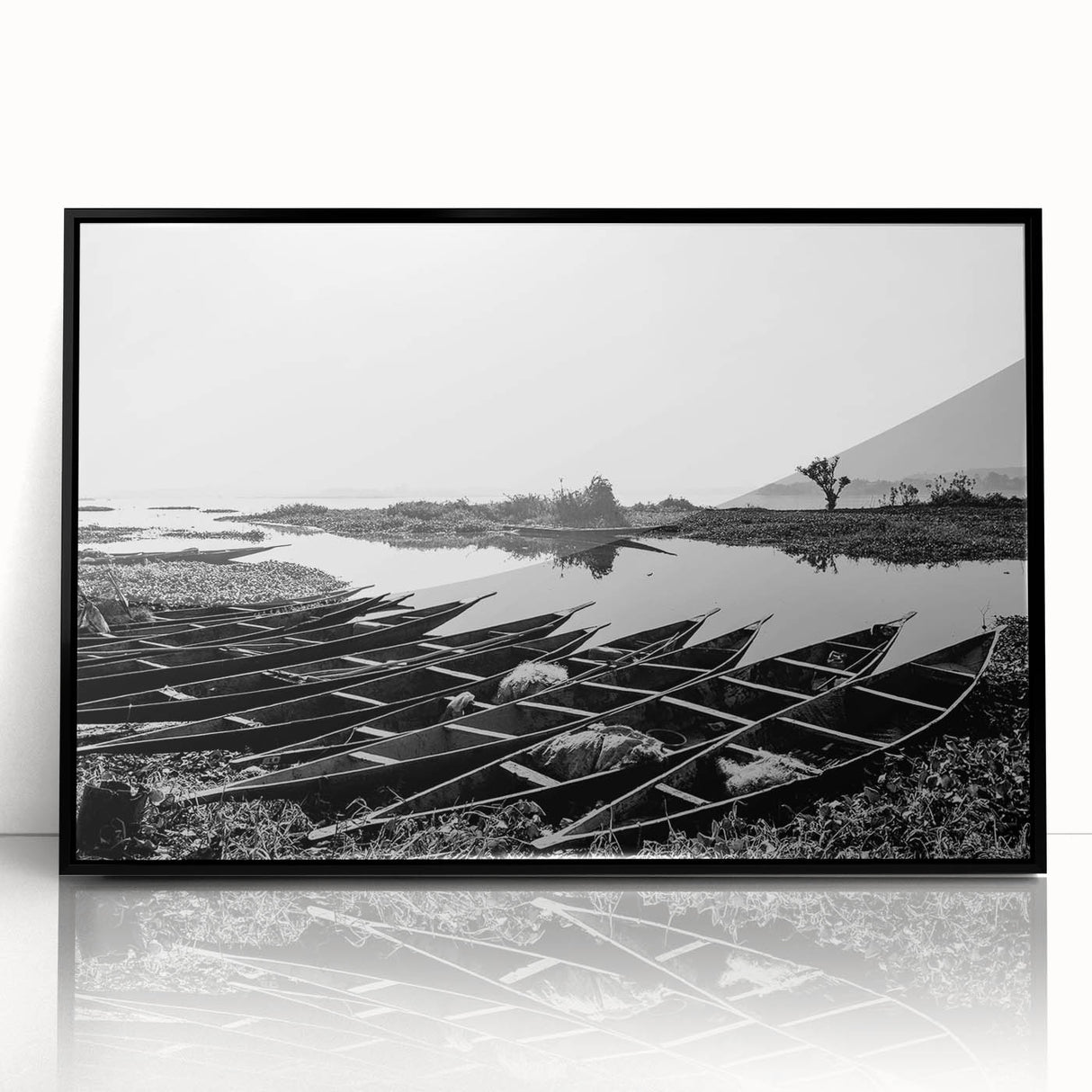 Large abstract wall art depicting a Mali scenery in muted earth tones on a framed acrylic, ideal for modern art wall decor.
