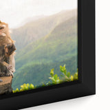 Extra large framed canvas featuring a textured depiction of the African scenery in Mauritius with vibrant.