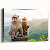 Framed canvas depicting a colorful Mauritius landscape, ideal for adding a vintage touch to living room decor.