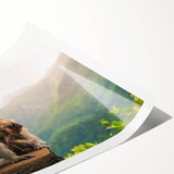 Extra large rolled print of line art flowers in monochrome, ideal for large living room wall art.