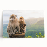 Black and white stretched canvas featuring a serene Mauritius landscape, ideal for kitchen wall art or bedroom decor.