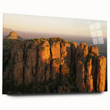 Large abstract wall art featuring vibrant African scenery on acrylic glass, ideal for bedroom or dining room decor.