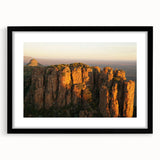 Extra large abstract art print featuring a textured, colorful African scenery on a framed canvas.