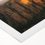 Art deco poster featuring a stylized African landscape on rolled canvas, suitable for dining room decor.