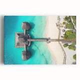 Black and white photograph of an African savannah on stretched canvas, ideal for kitchen wall art.